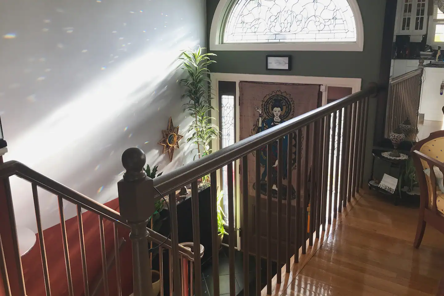 Front Stairways, with our new railings!